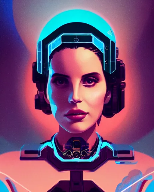 Image similar to portrait of lana del rey as a cyborg. intricate abstract. intricate artwork. by tooth wu, wlop, beeple, dan mumford. octane render, trending on artstation, greg rutkowski very coherent symmetrical artwork. cinematic, hyper realism, high detail, octane render, 8 k, iridescent accents