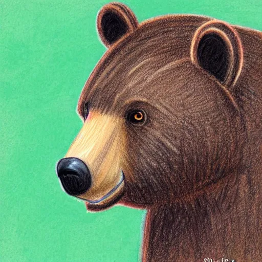 Image similar to aaron blaise sketch of a bear