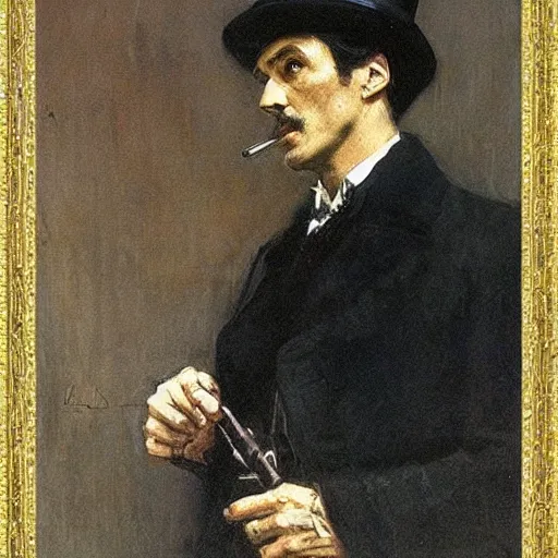 Image similar to Sherlock Holmes by Ilya Repin