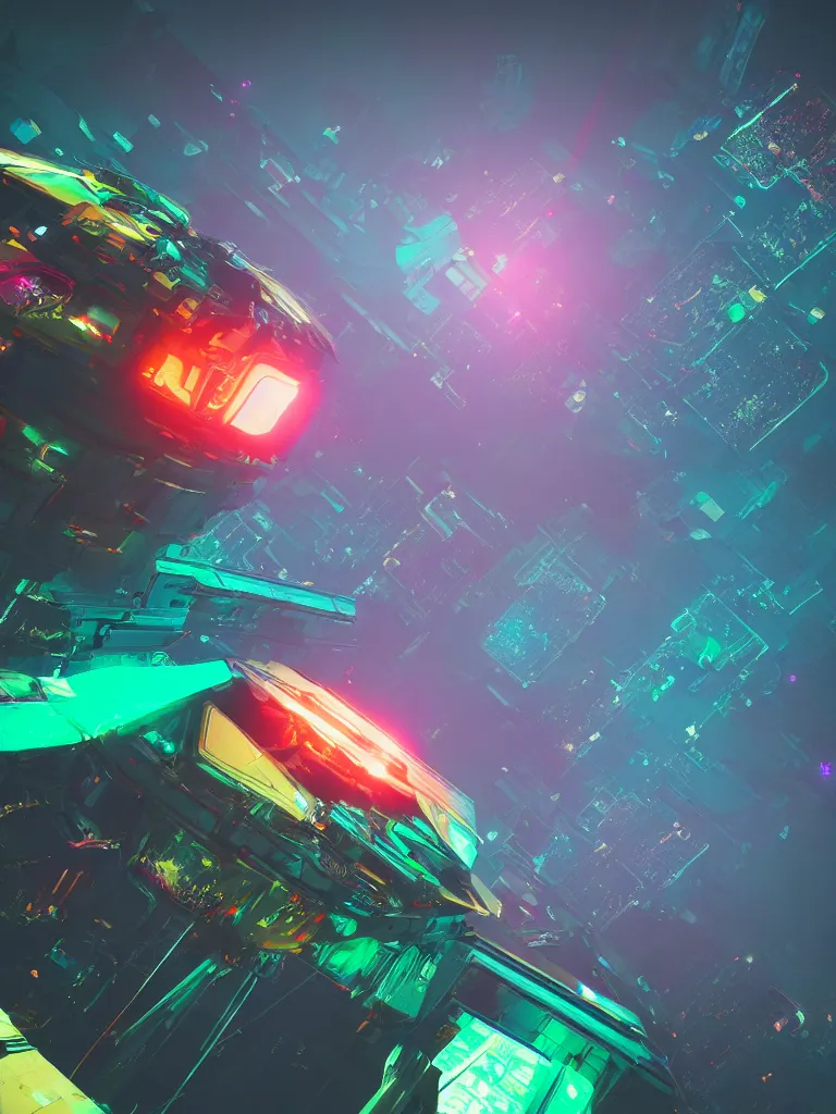 Image similar to satellite in space, cyberpunk, neon colors, trending on art station, photorealistic, unreal engine, 8 k