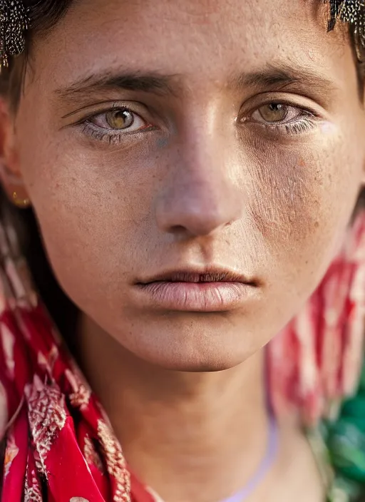 Prompt: color portrait of a beautiful 20-year-old Italian woman by Eric Lafforgue, close up, detailed, award winning, Sony a7R