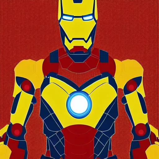 Image similar to mosaic portrait of iron man with robot ears by Saimir Strati, 4k, intricate details, fire