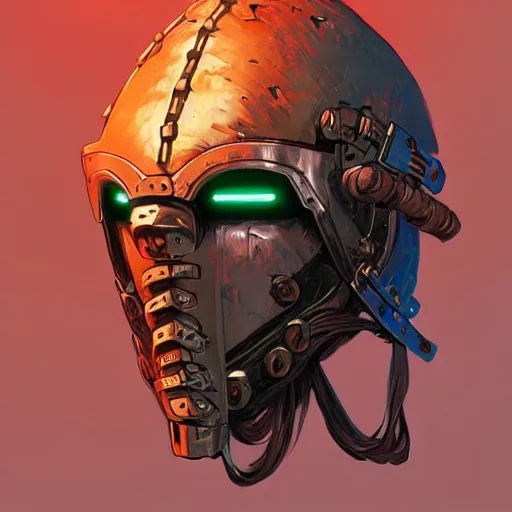 Image similar to cyberpunk viking helmet mask warrior goddess robot ninja fantasy, art gta 5 cover, official fanart behance hd artstation by jesper ejsing, by rhads, makoto shinkai and lois van baarle, ilya kuvshinov, ossdraws