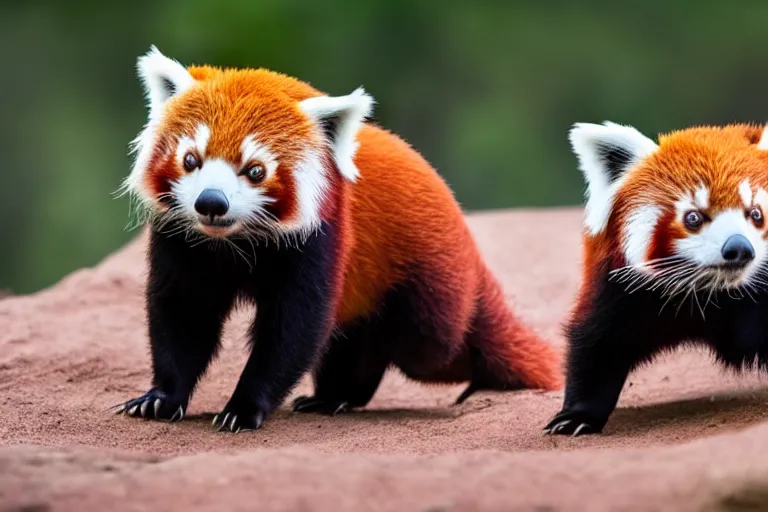 Image similar to a red panda pig!!! hybrid! hyper realistic!! realistic lighting!! wildlife photographer of the year!!! bold natural colors, national geographic, hd, wide angle, 8 k