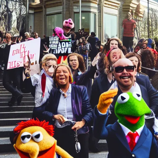 Image similar to Muppets Civil Rights Protest. photography