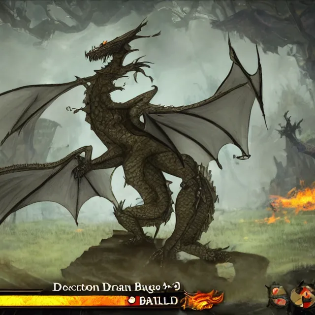 Image similar to a decrepit dragon last battle