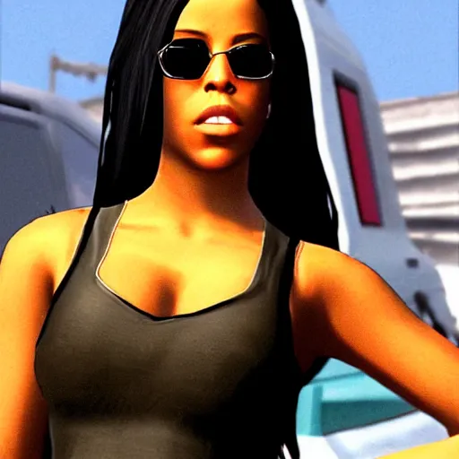 Image similar to aaliyah haughton in gta style