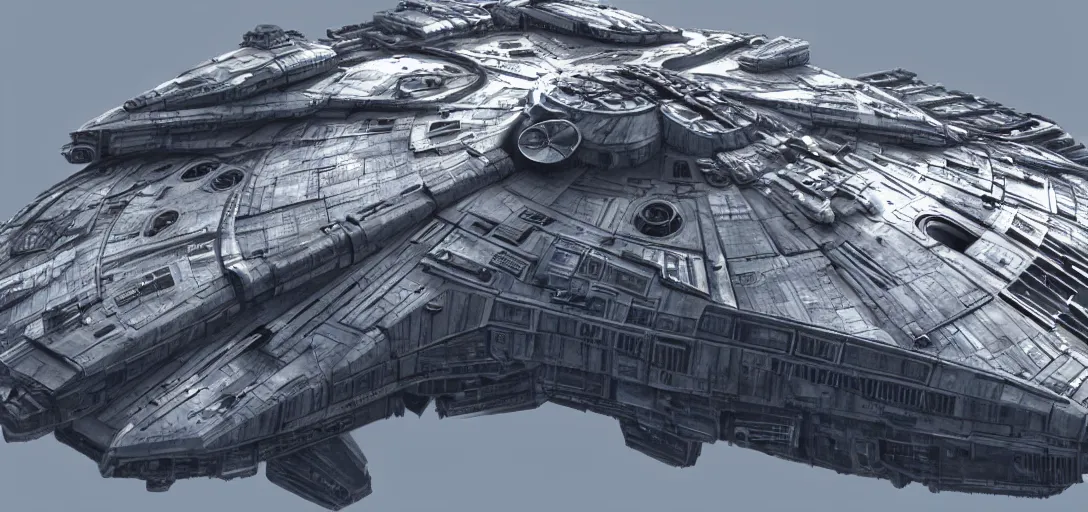 Image similar to Millennium Falcon, Artstation, Award Winning Masterpiece, Very Detailed, Digital Art