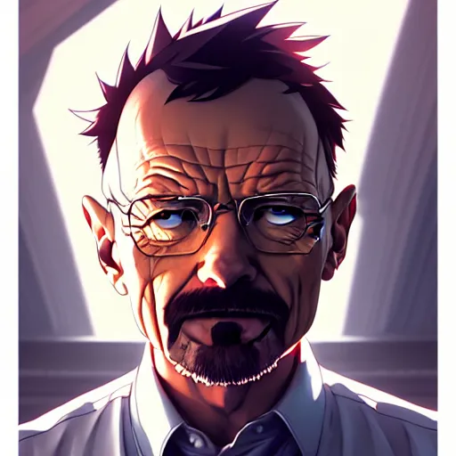 Image similar to walter white, portrait shinkai makoto studio ghibli studio key hideaki anno sakimichan stanley artgerm lau rossdraws james jean marc simonetti elegant highly detailed digital painting artstation pixiv