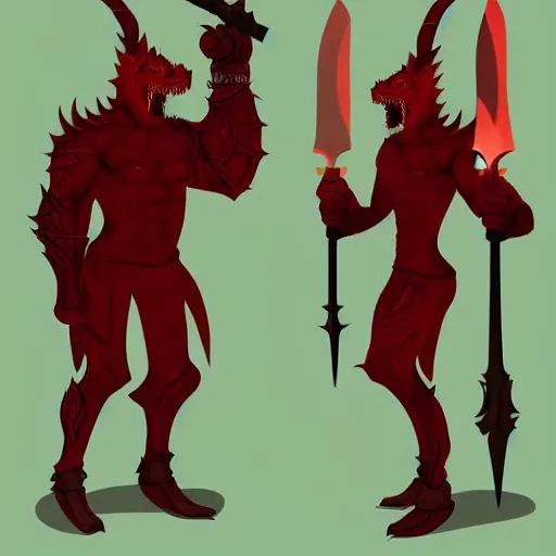 Prompt: red scaled male dragonborn wearing rogue outfit, full body portrait, vertical, muscular, wielding two daggers, fantasy, digital painting, cell shading, sharp, smooth focus