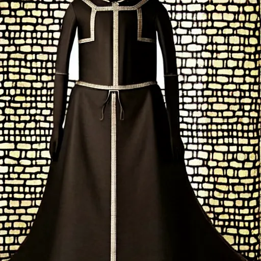 Prompt: a medieval dress from 1300, designed by Hugo Boss and Karl Lagerfeld