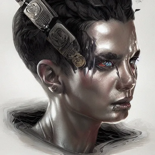 Image similar to highly detailed, rammstein!!, young, by artgerm and greg rutkowski