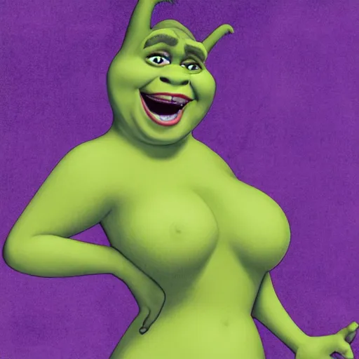 Image similar to shrek 8 0 s pinup