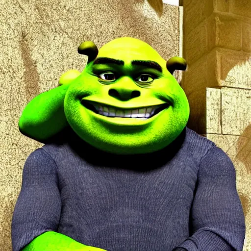 Prompt: elon shrek, shreklon, elon the dreamworkw ogre