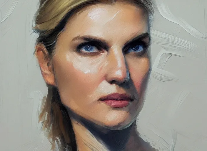 Image similar to concept art of kim wexler, oil painting by jama jurabaev, extremely detailed, brush hard, artstation, for aaa game, high quality, brush stroke