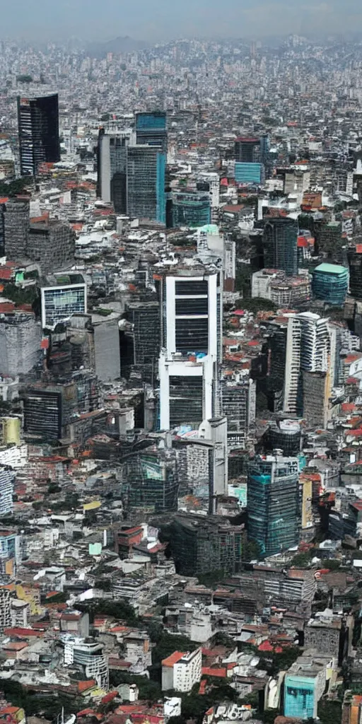Image similar to futuristic Mexico City