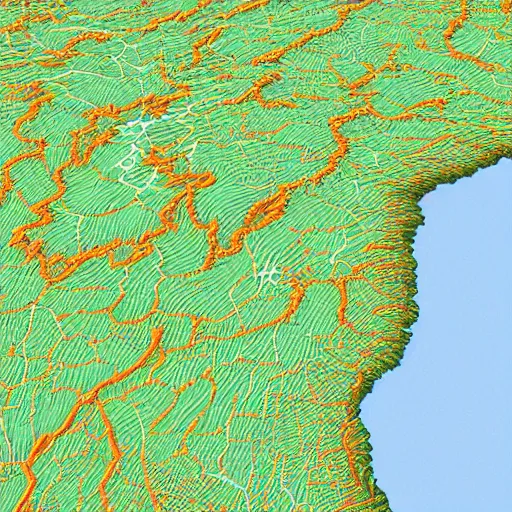 Prompt: 3d topographical map of Virginia