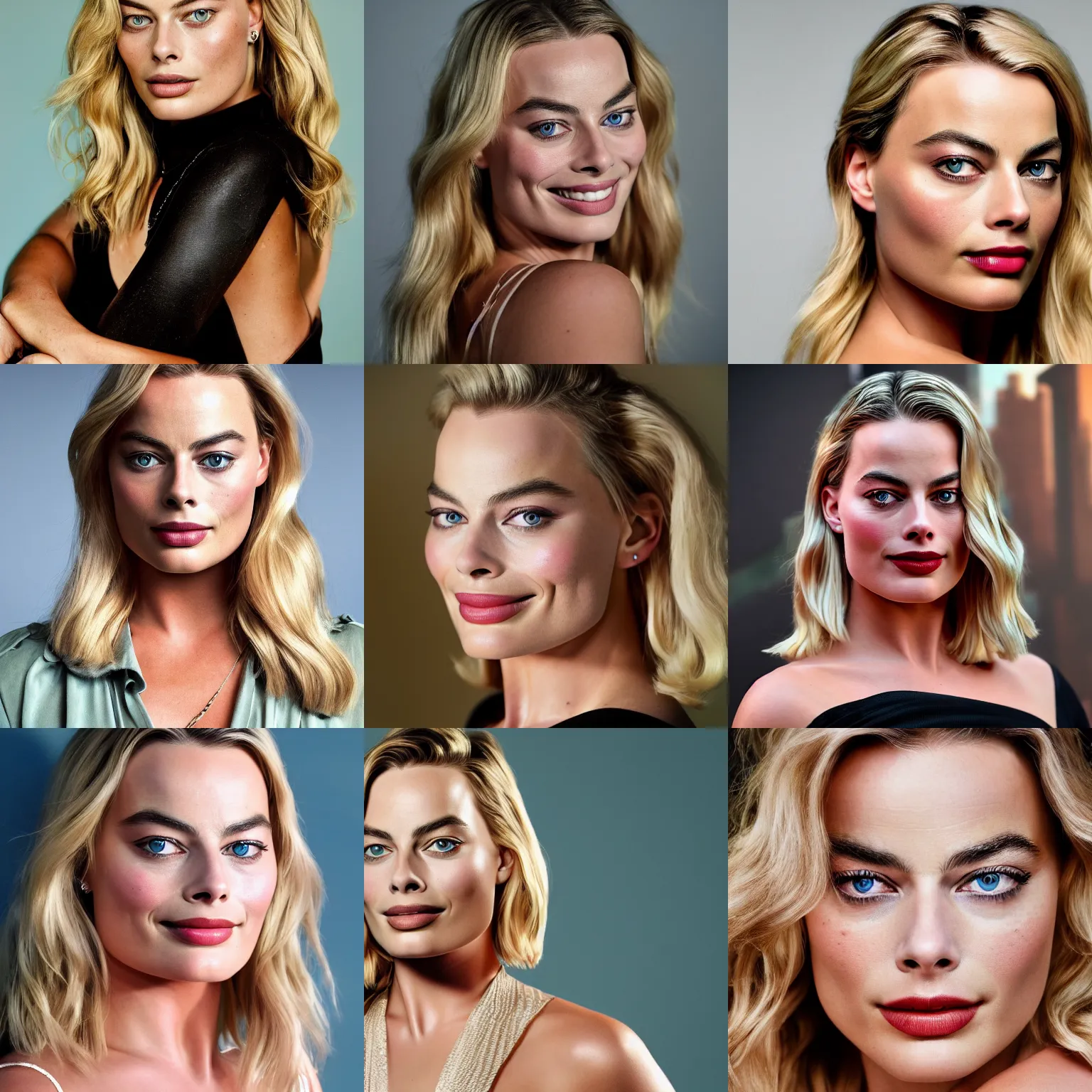 Prompt: margot robbie portrait, 8k resolution, hyper-realistic