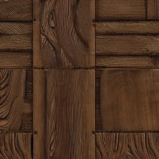 Image similar to tileable texture of detailed wood panels, ambient lighting, cgtextures