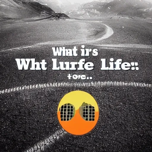 Image similar to “what is life”