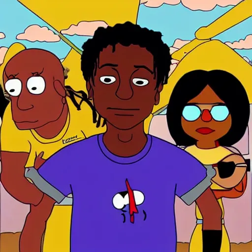 Image similar to a$ap rocky in the style of family guy