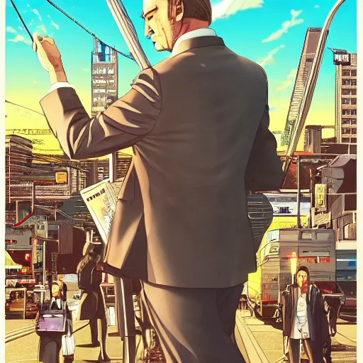 Image similar to Better Call Saul, manga cover illustration by Tomoyuki Yamasaki, Kyoto Studio, Madhouse, Ufotable, detailed HD, trending on artstation