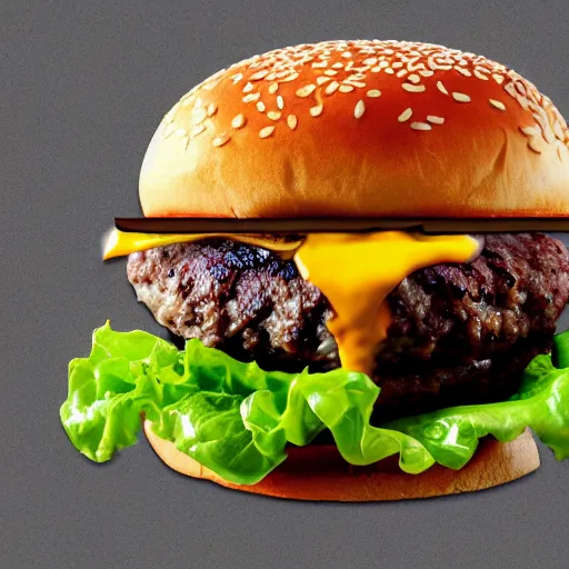 Image similar to burger made of meat