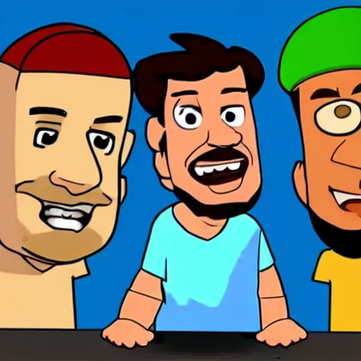 Image similar to vinny vinesauce as a cartoon