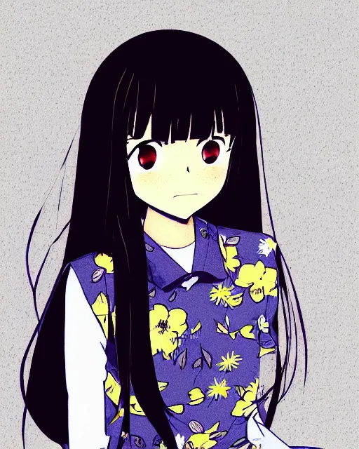 Image similar to a portrait of komi shouko, komi - san from komi can't communicate, anime character art, digital art