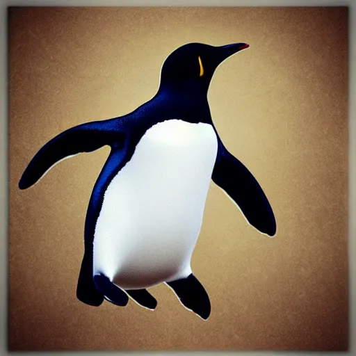 Image similar to “Penguin flying on a rocket, digital art, award winning, very highly detailed”