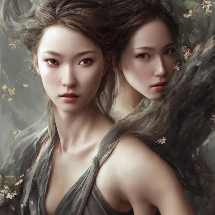 Image similar to a masterpiece ultrarealistic ultradetailed portrait of a very beautiful ninja girl, baroque renaissance. medium shot, intricate, elegant, by stanley artgerm lau, wlop, rossdraws, james jean, andrei riabovitchev, marc simonetti, light by julie bell, ismail inceoglu, porcelain skin. global illumination. vfx