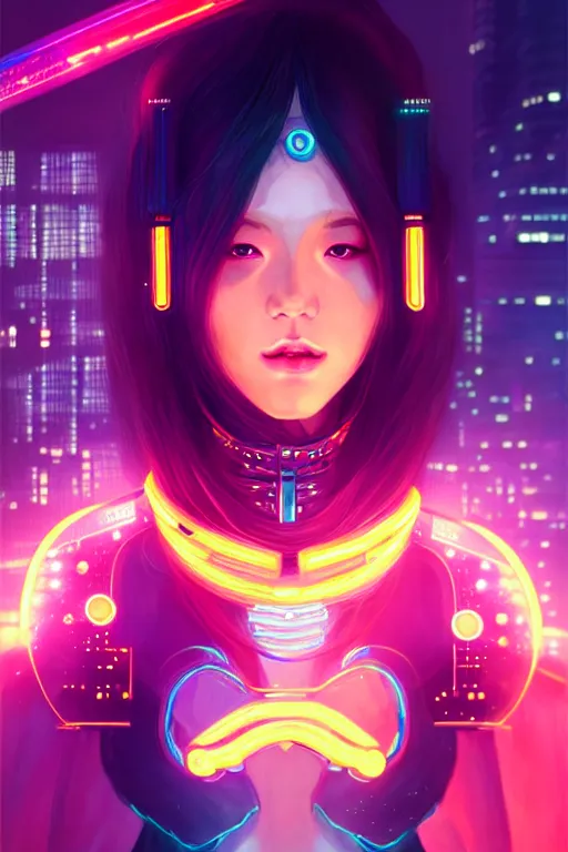 Prompt: portrait futuristic superheroine Girl with fire and sparkles, in future cyberpunk tokyo rooftop , ssci-fi, fantasy, intricate, very very beautiful, elegant, human anatomy, human structure, neon light, highly detailed, digital painting, artstation, concept art, smooth, sharp focus, illustration, art by tian zi and WLOP and alphonse mucha