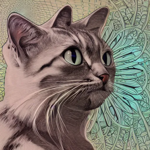 Prompt: high quality high detail portrait of a anthropomorphic cat radiologist in hospital background, ross draws, hyperrealism, intricate detailed, alphonse mucha, 8 k, sci - fi, pastel colors, artstation