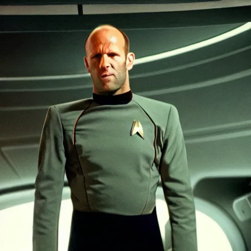 Image similar to jason statham as a starfleet captain in star trek