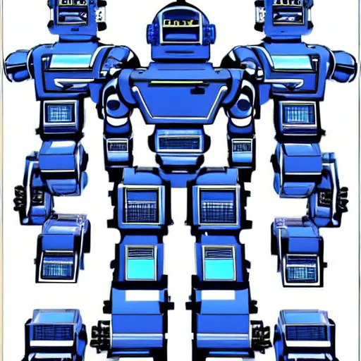 Image similar to blueprint for a self replicating robot