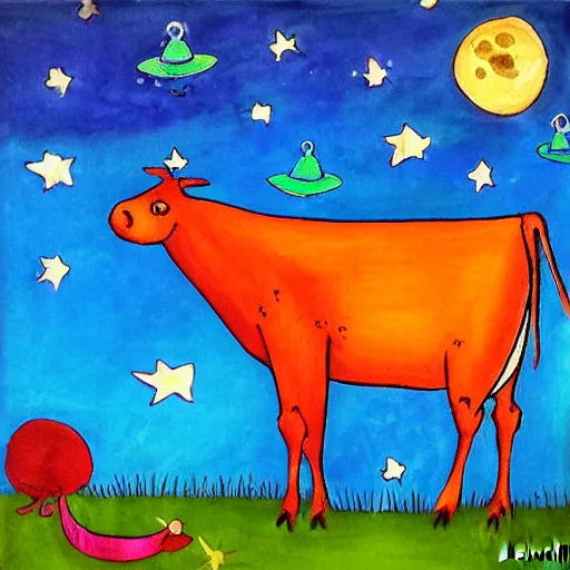 Image similar to cow in space by laurel d austin