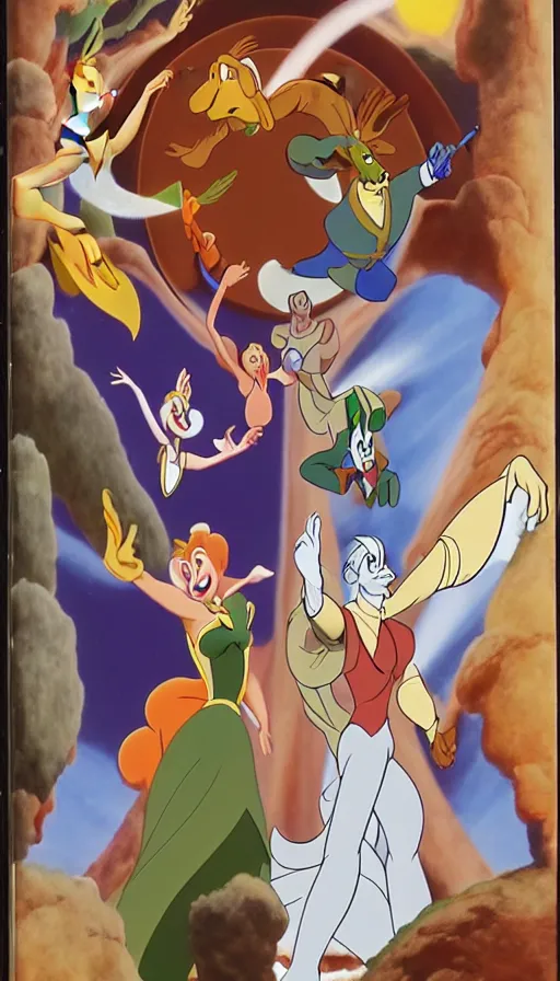 Image similar to the two complementary forces that make up all aspects and phenomena of life, by don bluth