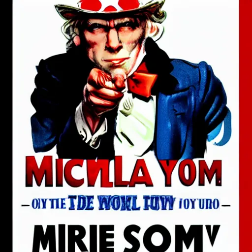 Prompt: uncle sam poster, but its michelle yeoh