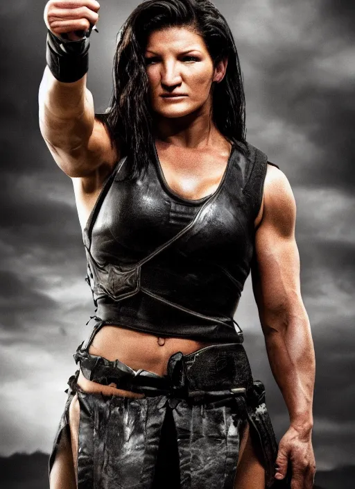 Image similar to photography gina carano prehistoric warrior cinematic