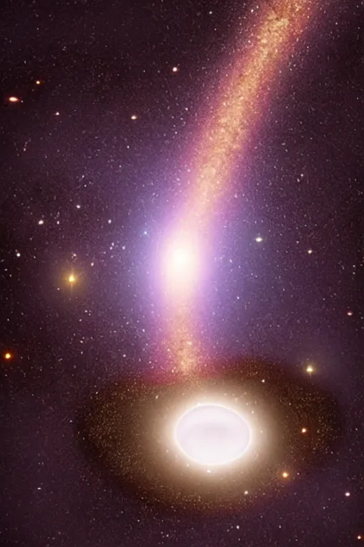 Image similar to black hole engulfing the milky way as seen by the James Webb Space Telescope