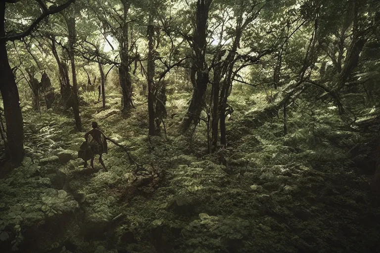 Prompt: 50mm exploring a fantasy world, by Emmanuel Lubezki