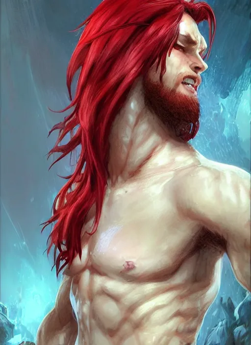 Prompt: red hair male, ultra detailed fantasy, dndbeyond, bright, colourful, realistic, dnd character portrait, full body, pathfinder, pinterest, art by ralph horsley, dnd, rpg, lotr game design fanart by concept art, behance hd, artstation, deviantart, hdr render in unreal engine 5