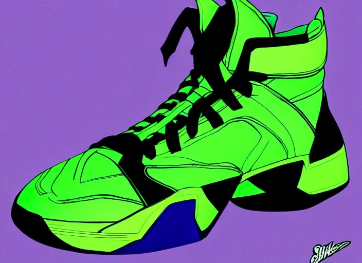 Prompt: basketball sneakers concept of she - hulk, trending on artstation, smooth, sharp focus