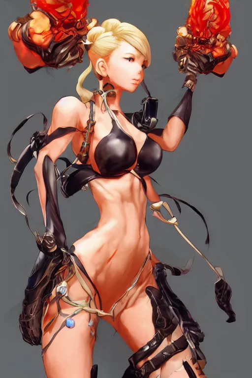 Image similar to Cammy from sf for blade and soul concept art on a render by the artist Hyung tae Kim , Jiyun Chae, Joe Madureira, trending on Artstation by Hyung tae Kim, artbook, Stanley Artgerm Lau, WLOP, Rossdraws