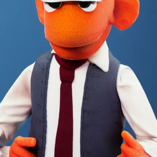 Prompt: bob odenkirk as saul goodman as a muppet