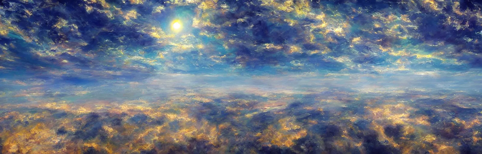 Image similar to the wide expanse of heaven, by greg lundowski