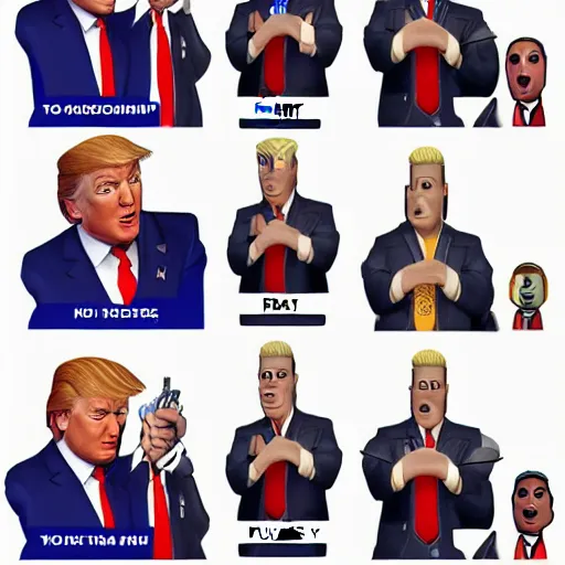 Image similar to donald trump in fortnite