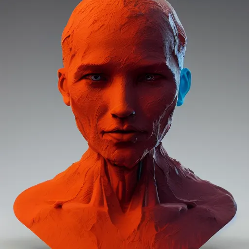 Prompt: human sculpture made out of coloured gas, highly detailed, atmospheric, CGSociety, artstation, 8k