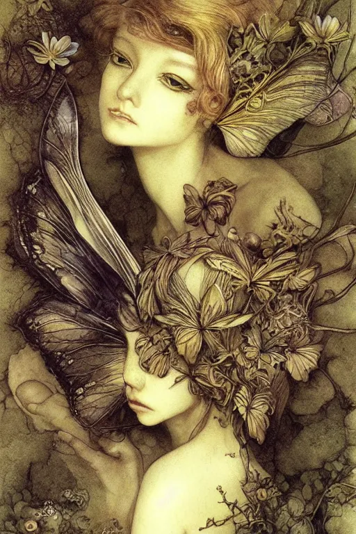 Image similar to a faerie, golden ratio, detailed, by jean - baptiste monge and maxfield parrish and artgerm