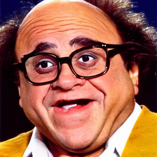 Image similar to danny devito obsessed with barbies 1 9 8 0 s children's show, detailed facial expressions